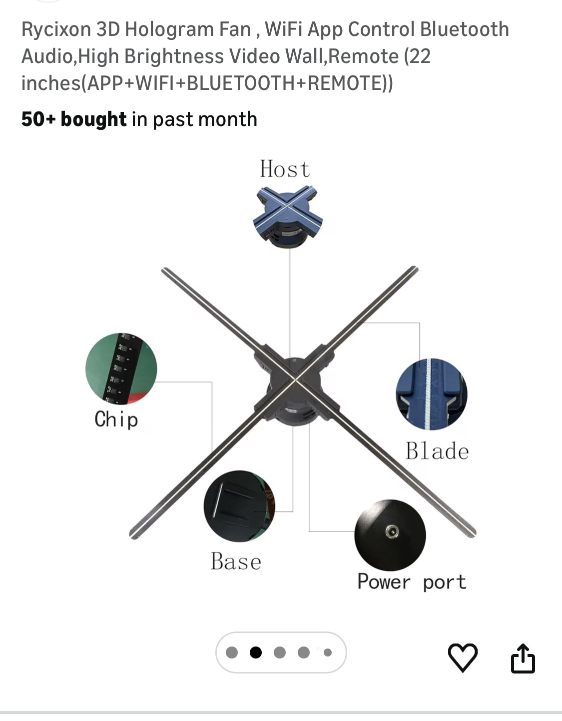 22” 3D hologram fan display