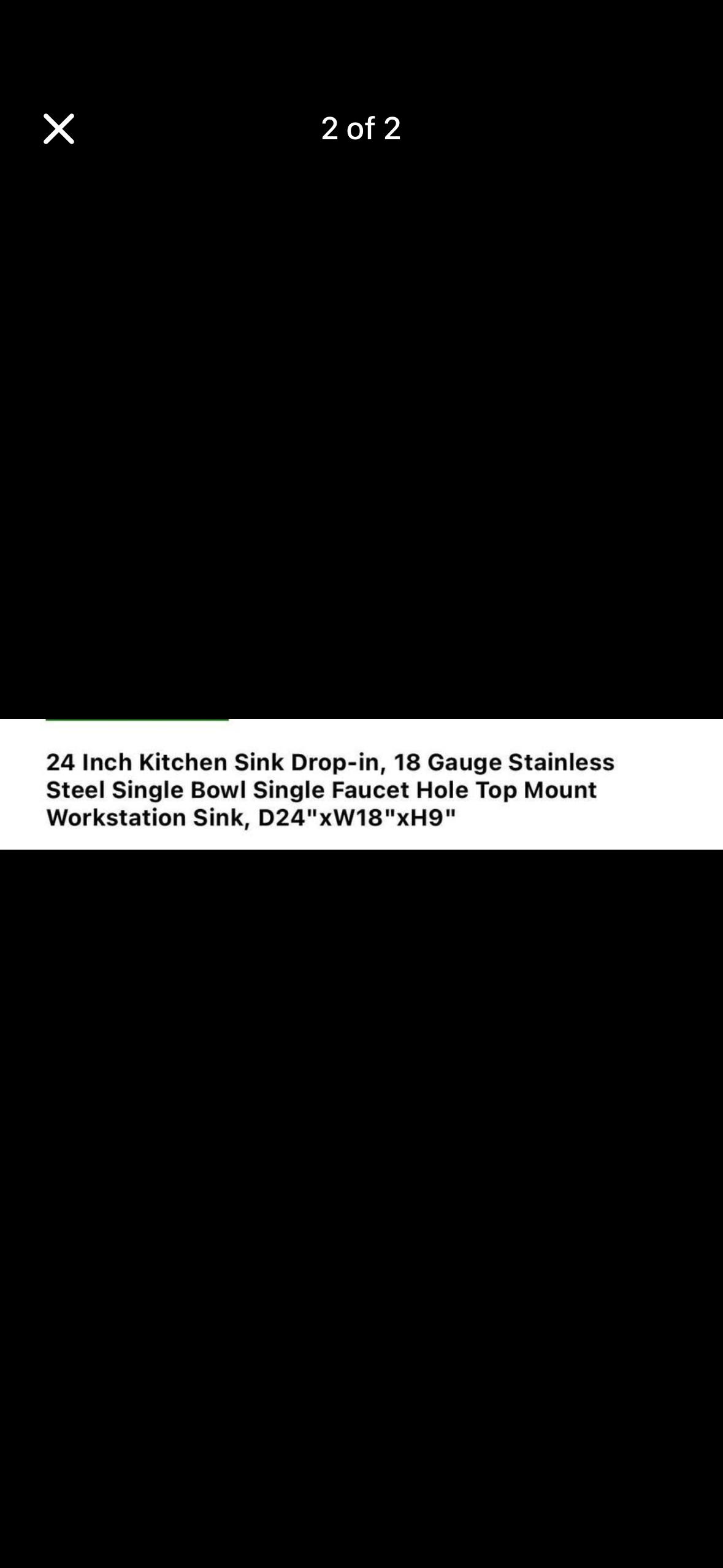 24” drop in kitchen sink