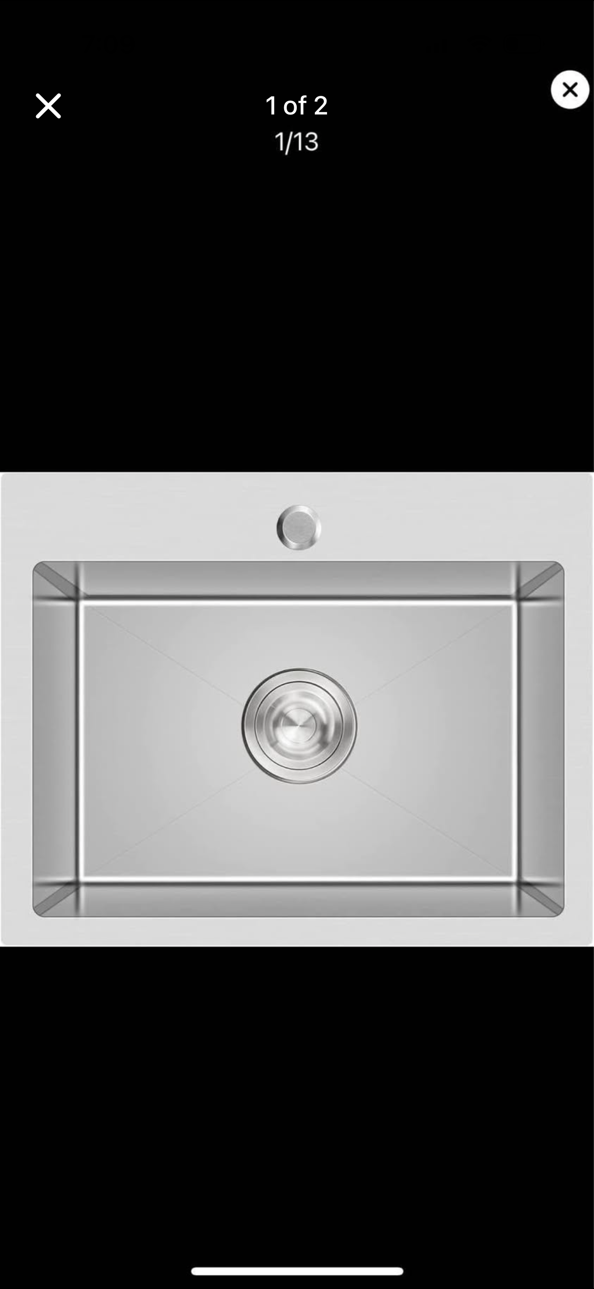 24” drop in kitchen sink