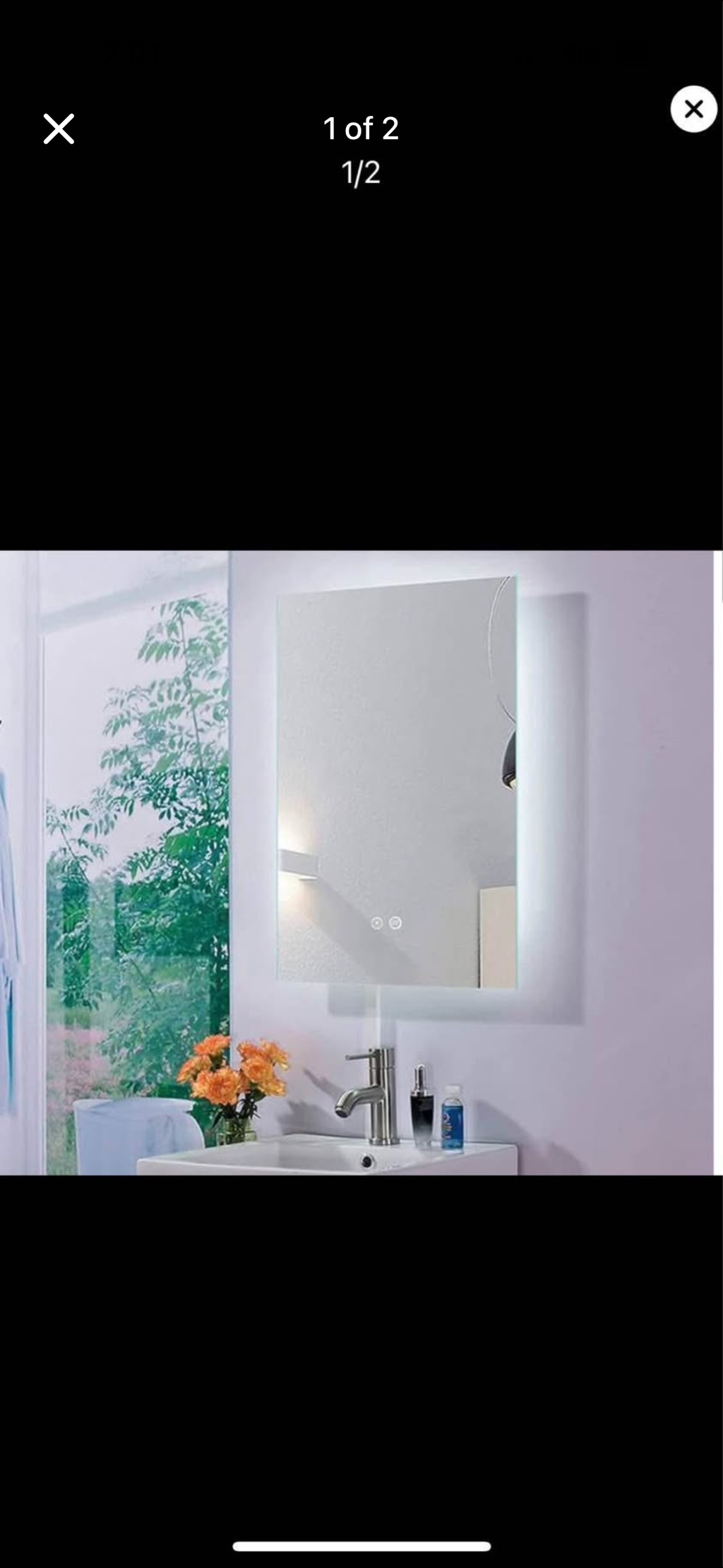 20x30 led touch mirror